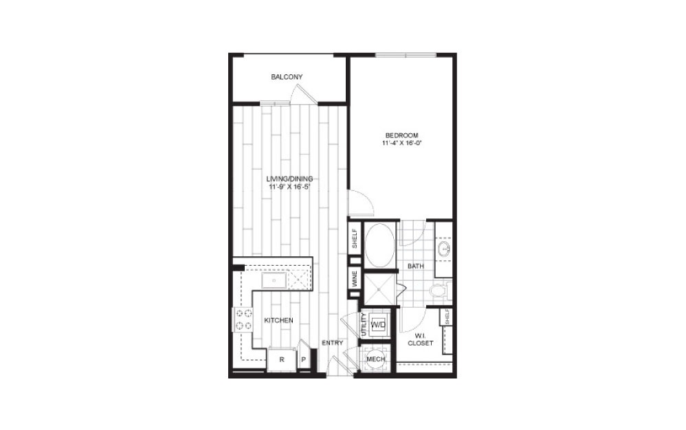 A6.2 - 1 bedroom floorplan layout with 1 bath and 723 to 744 square feet. A6.2 - 1 bedroom floorplan layout with 1 bath and 723 to 744 square feet.